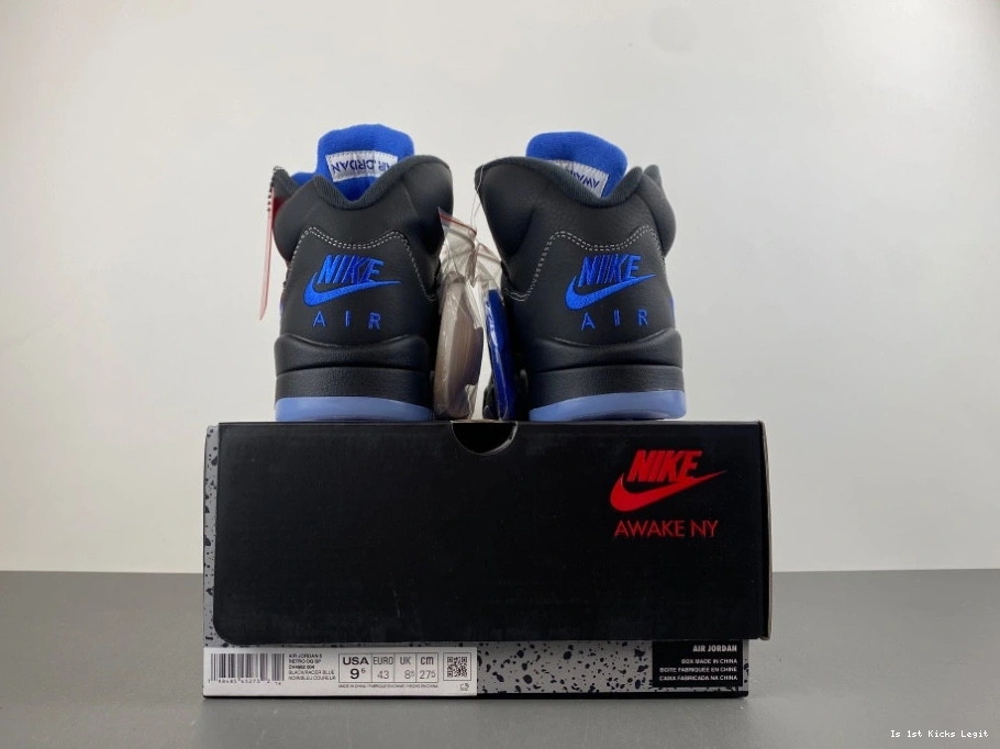 NY Men's DV4982-004 Black Jordan Retro 5 Awake  1030